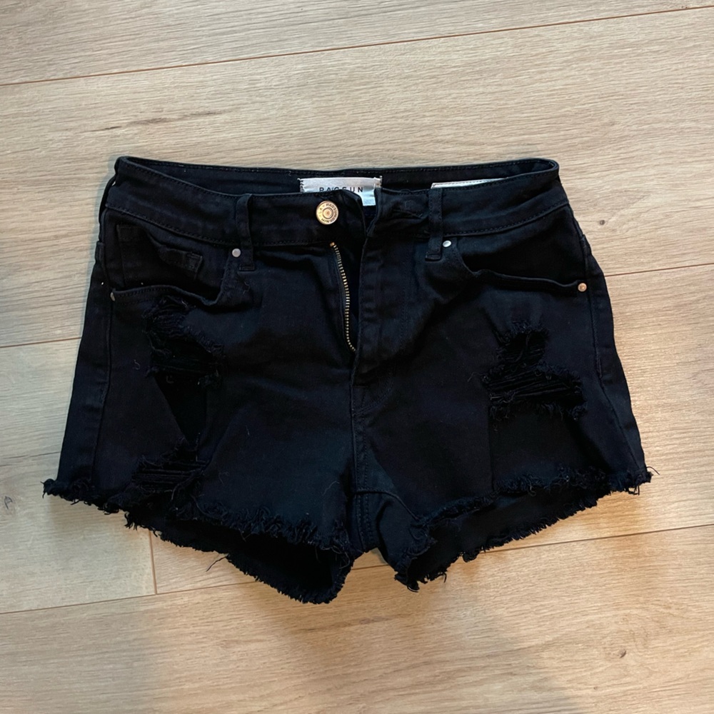 PacSun Black Distressed Shorts